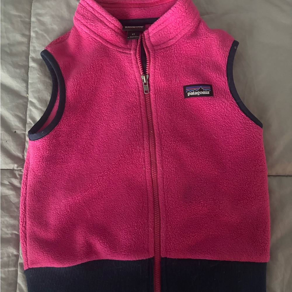 Patagonia Bright Pink Sleeveless Fleece